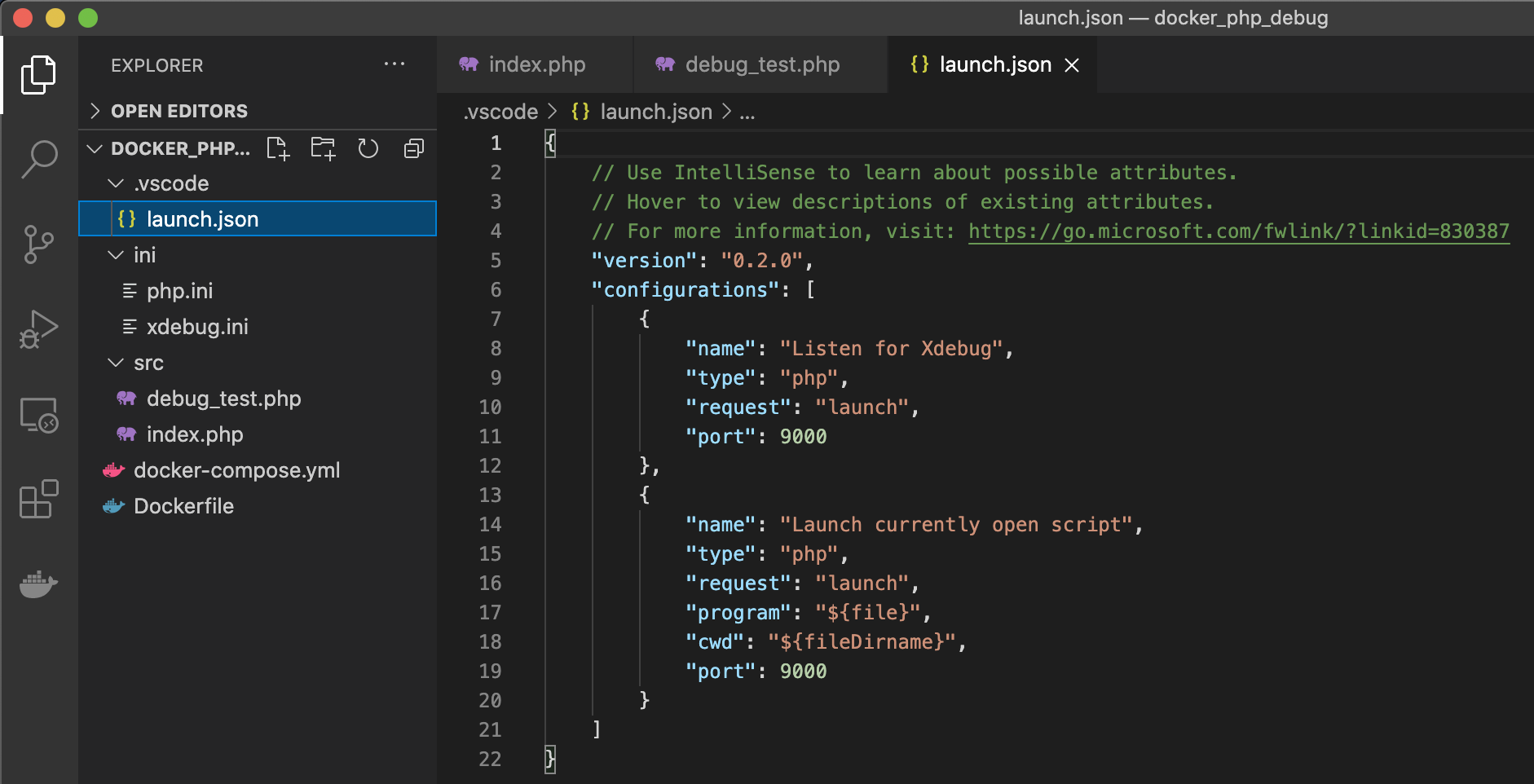 launch.json php