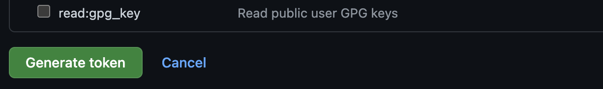 GitHub Generate token