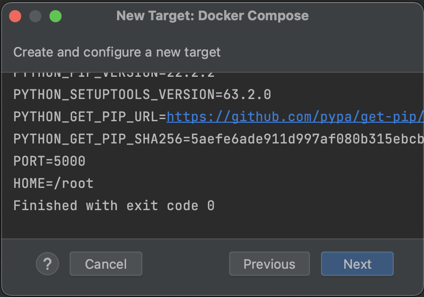 PyCharm Docker docker-compose.yml