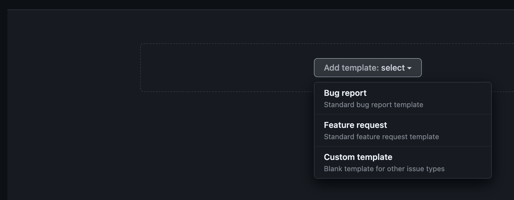 Github Issue Add template