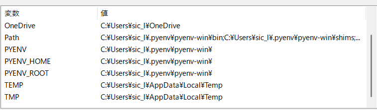 pyenv-win env setting